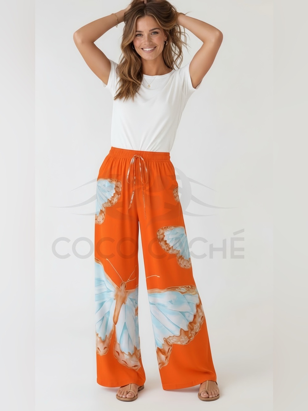 Classy Butterflies  Print Casual Pants